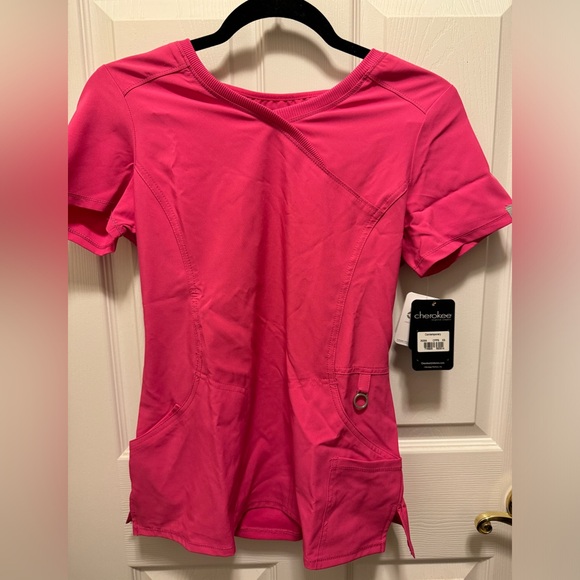 Cherokee Infiniti Scrub Set. Size XS. NWT.  Carmine Pink. - Picture 7 of 16
